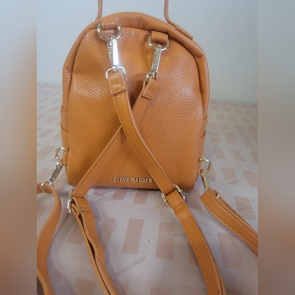 Steve Madden Faux Pebble Leather Mini Back Pack - Picture 5 of 16